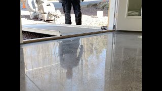 Concrete Polishing From Start To Finish  10 Step Grind [upl. by Atrebla135]