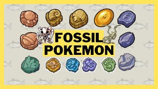 Every Fossil Pokemon Gen 1  8 [upl. by Aneeuq]