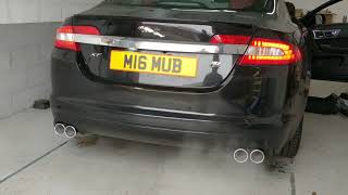 Spires stage 2 exhaust after installation  Jaguar XFR [upl. by Cassandry]