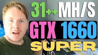 How to Overclock GTX 1660 Super Over 31MHs When Mining Ethereum 2021 [upl. by Ailisec499]