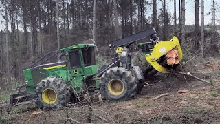 John Deere LII Series Skidders amp Wheeled Feller Bunchers [upl. by Pettit]