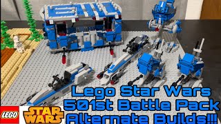 Lego Star Wars 501st Battle Pack Alternate Builds [upl. by Heiney]