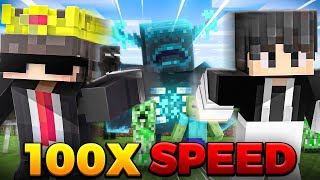 I Beat Minecraft in 100x Speed [upl. by Tenney]