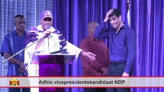 Adhin vicepresidentskandidaat NDP [upl. by Karine]