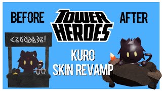 Tower Heroes  Lemonade Cat Kuro Evil Cat Skin Revamp Showcase [upl. by Aierb961]