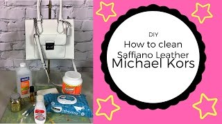 DIY  How To Clean Saffiano Leather Micheal Kors Handbag [upl. by Deyas]