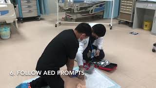 Basic Life Support CPR with AED  AHA 2020 Guided [upl. by Stanislas641]