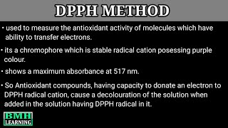 DPPH Method  Antioxidant Assay By DPPH Method  DPPH Radical Scavenging Method [upl. by Saravat]