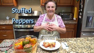 Italian Grandma Makes Stuffed Peppers [upl. by Adle146]