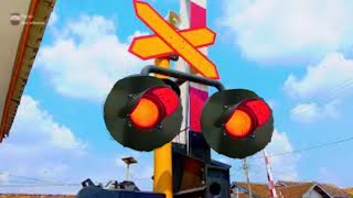 Railroad Crossing Indonesia  Perlintasan Kereta Api 2021 [upl. by Nehttam]