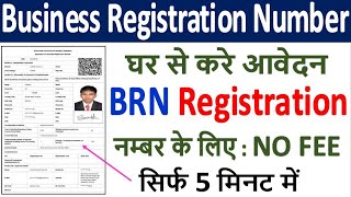 Business Registration Number Form Online Apply ¦ BRN No कैसे मिलेगा ¦ Rajasthan BRN Form Kaise Bhare [upl. by Laeno]