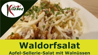 Waldorfsalat  SellerieApfelSalat mit Walnüssen  Waldorfsalad  Celeryapplesalad with walnuts [upl. by Trumaine778]