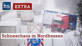 Schneechaos in Nordhessen  hessenschau extra vom 080221 [upl. by Zandt136]