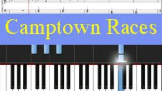 Camptown Races  Easy Piano Tutorial with Free Sheet Music [upl. by Eliott]