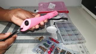 DIY  RHINESTONE APPLICATOR AND BEDAZZLER KIT  HOW TO APPLY STEP BY STEP AND REVIEW [upl. by Shlomo]