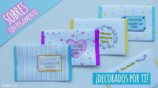 SOBRE DE PAPEL SIN PEGAMENTO ❤ IDEAS PARA DECORAR SOBRES PARA CARTAS [upl. by Haniraz]