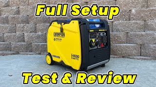 Champion 4650 Review Setup Test Inverter Generator [upl. by Yentrac687]