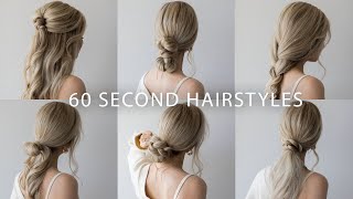 6 QUICK amp EASY HAIRSTYLES  Cute Long Hair Hairstyles [upl. by Ennovi]