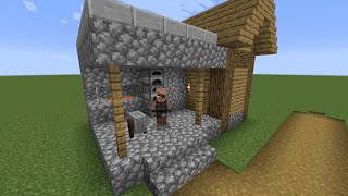 How to build a Minecraft Village WeaponsmithBlacksmith 114 plains [upl. by Terra]