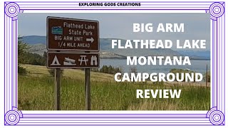 campground review video Big Arm CampgroundFlathead Lake State Park  Polson Montana [upl. by Thorvald164]