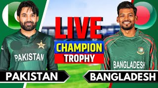 Pakistan vs Bangladesh Match 9  Live Cricket Match Today  PAK vs BAN  Champions Trophy  Preview [upl. by Nodnahs]