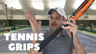 Tennis GRIPS How to hold the racket [upl. by Aisatnaf]