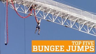 TOP FIVE BUNGEE JUMPS  PEOPLE ARE AWESOME [upl. by Athena111]