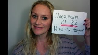 Video 461 NORSKPRØVE MUNTLIG B1 B2 eksempler [upl. by Nesyla]