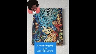 Framing a Diamond Painting Canvas Stretching Wrapping [upl. by Iong245]