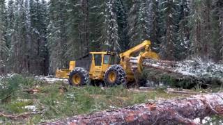 Tigercat 632E Skidder in Alberta [upl. by Jamison]