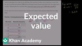 Getting data from expected value  Probability and Statistics  Khan Academy [upl. by Brenna997]