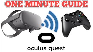 Pairing a Bluetooth Controller to Oculus Quest Quick One Minute Guide 2020 XBox One Controller [upl. by Yellas]