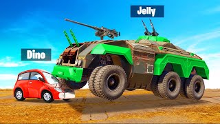 GIANT ARMORED TANK vs TINY Cars Crossout [upl. by Pettit]