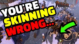 The FASTEST WAY to level Skinning in Albion Online Best skinning gear build [upl. by Aribold]