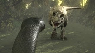 Titanoboa Monster Snake  Titanoboa Vs TRex [upl. by Akyre]