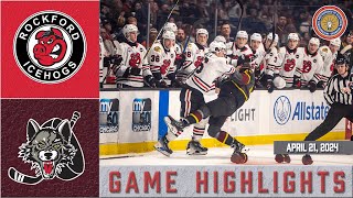 IceHogs Highlights IceHogs vs Wolves 42124 [upl. by Ednarb]