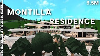 Modern Mega Mansion quotMontilla Residencequot  Exterior Speedbuild  Interior CloseUps  Bloxburg [upl. by Prudi]