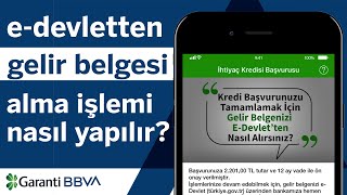 Gelir Belgenizi EDevletten Nasıl Alırsınız [upl. by Donia]