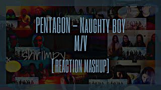 MV PENTAGON펜타곤  Naughty boy청개구리 – REACTION MASHUP [upl. by Hteik]