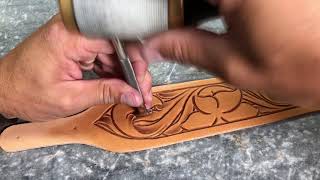 Leather tooling How to add shading [upl. by Darlleen967]