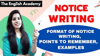 Notice Writing Class 11 English Academy Notice Writing Format Examples Marking Scheme [upl. by Matteo]