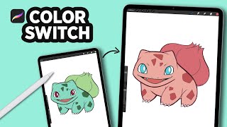 HOW to SWITCH COLORS in PROCREATE Shorts [upl. by Orravan707]