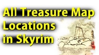 Skyrim All Treasure Map Locations [upl. by Lahcar]