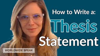 How to Write a CLEAR amp STRONG Thesis Statement  Beginning Essay Writers [upl. by Neelik]