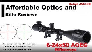 624x50 AOEG Riflescope review [upl. by Bellew]