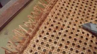 Chair Caning  How To  Prewoven Pt 2 [upl. by Sherrod]