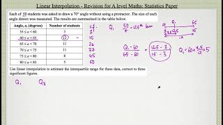 Linear Interpolation Recap  Edexcel Maths A Level Statistics [upl. by Modeste301]