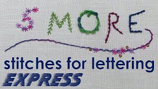 FIVE MORE stitches  How to embroider letters by hand  EXPRESS VERSION  How to sticth letters [upl. by Hacker]