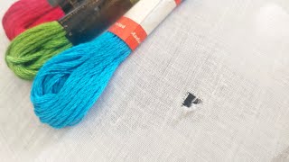 Easy Embroidery Hack to Repair Hole in Clothes Hand Embroidery Work [upl. by Westland]