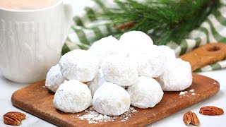 Holiday Snowball Cookies  Easy  Delicious Christmas Baking [upl. by Lerat]